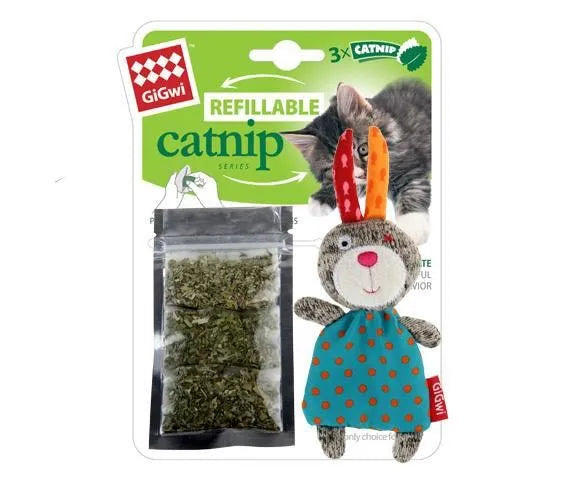 GiGwi – Refillable Catnip Characters – Rabbit - Cat Toy